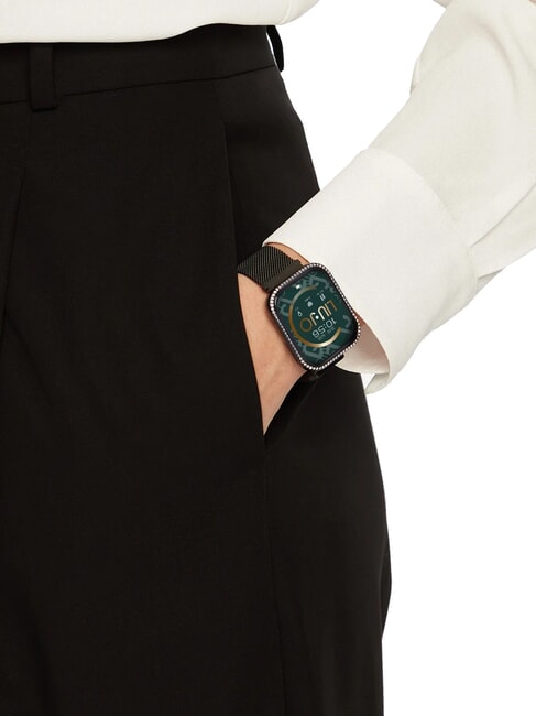 VOICE SLIM LUXURY Reloj, reloj inteligente de aleaci&oacute;n de aluminio con acabado dorado. negro - Relojes