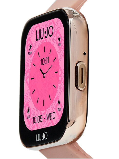 VOICE SLIM Reloj, reloj inteligente con caja de silicona y acero rosa de oro - Relojes