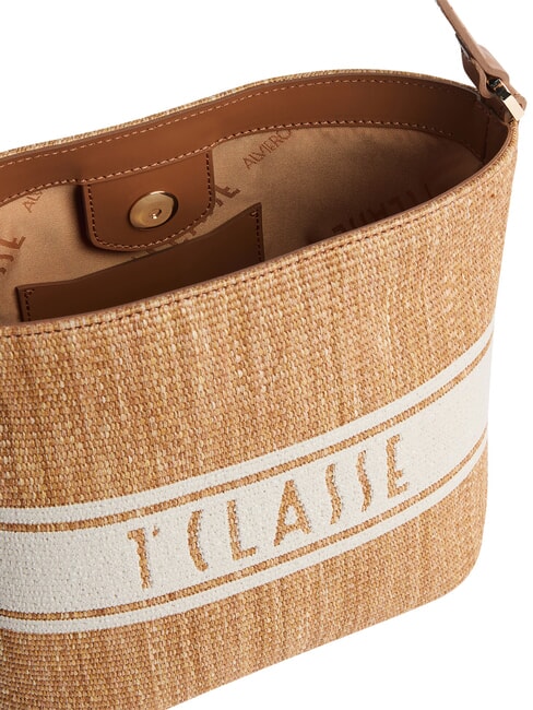 RAFIA COAST Mini bolso tipo cubo TABACO - Bolsos Mujer