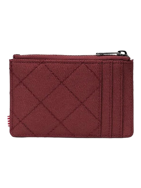 OSCAR Tarjetero plano con cremallera acolchado rojo sangre de buey - Carteras Hombre