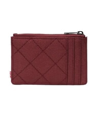 HERSCHEL OSCAR Tarjetero plano con cremallera acolchado rojo sangre de buey - Carteras Hombre - 2