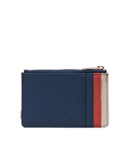HERSCHEL OSCAR Tarjetero plano con cremallera iris negro/ocre rojo/sarga - Carteras Hombre - 2