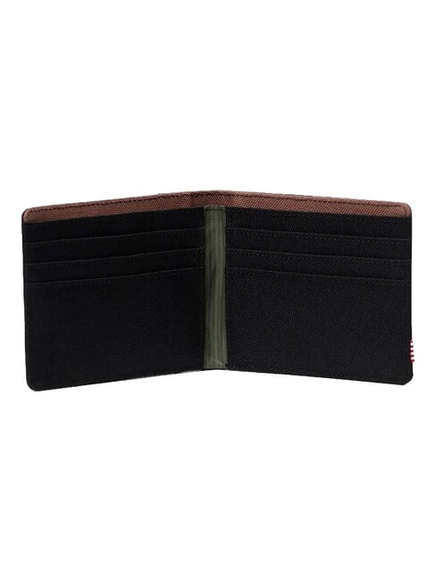 ROY Billetera negro/tr&eacute;bol de cuatro hojas/marr&oacute;n silla de montar - Carteras Hombre