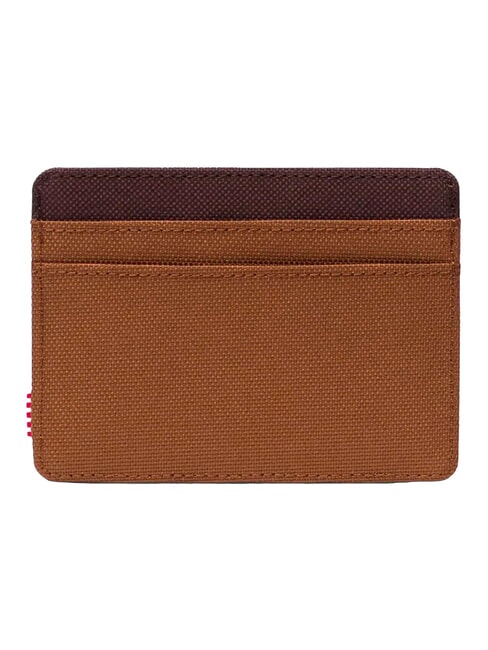 CHARLIE  Tarjetero plano caf&eacute; de caucho/achicoria - Carteras Mujer
