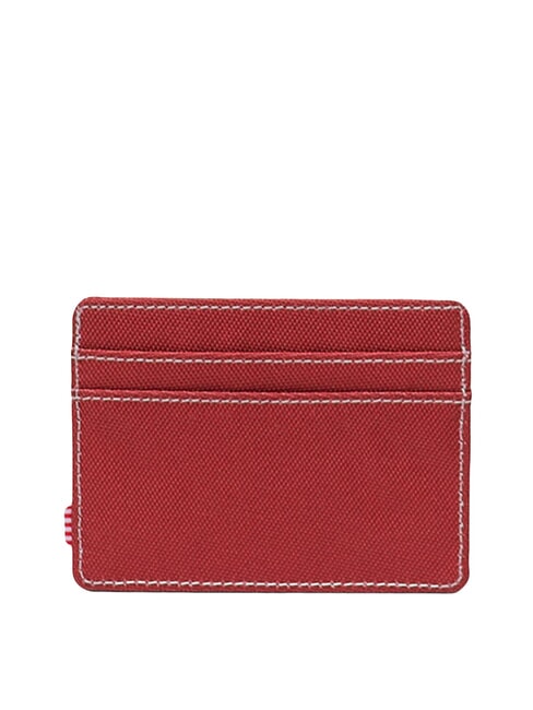 CHARLIE  Tarjetero plano punto rojo ocre/blanco - Carteras Mujer