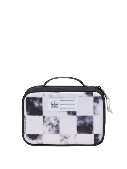 HERITAGE Estuche con asa cuadros negros desgastados - Estuches y Accesorios