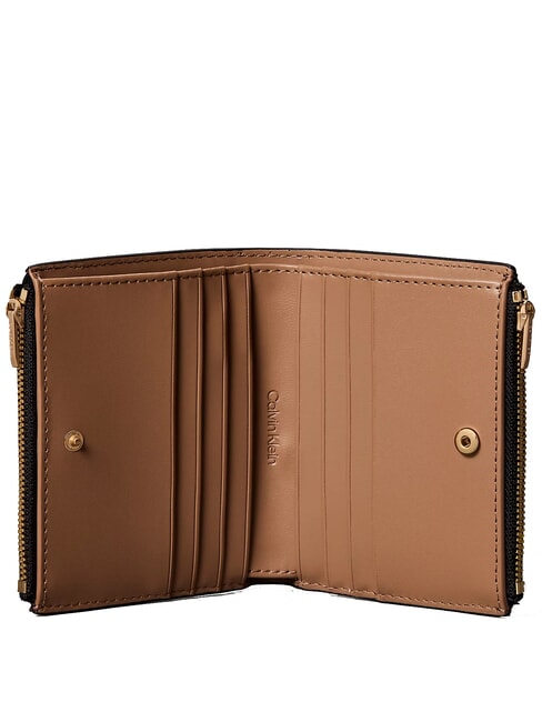 EMBOSSED LOGO Cartera peque&ntilde;a coco negro/tostado - Carteras Mujer