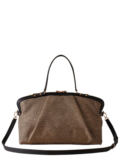 FRAME Bolso tipo ba&uacute;l con correa para el hombro. OP / NATURAL / NEGRO - Bolsos Mujer