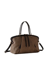 BORBONESE FRAME Bolso tipo ba&uacute;l con correa para el hombro. OP / NATURAL / NEGRO - Bolsos Mujer - 3