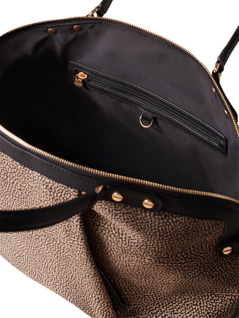 FRAME Bolso tipo ba&uacute;l con correa para el hombro. OP / NATURAL / NEGRO - Bolsos Mujer