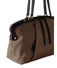 BORBONESE FRAME Bolso tipo ba&uacute;l con correa para el hombro. OP / NATURAL / NEGRO - Bolsos Mujer - 5