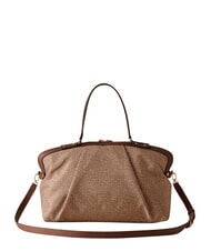 BORBONESE FRAME Bolso tipo ba&uacute;l con correa para el hombro. beiger yegua - Bolsos Mujer - 2