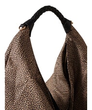 BORBONESE PLIE Bolso hobo mediano OP / NATURAL / NEGRO - Bolsos Mujer - 5
