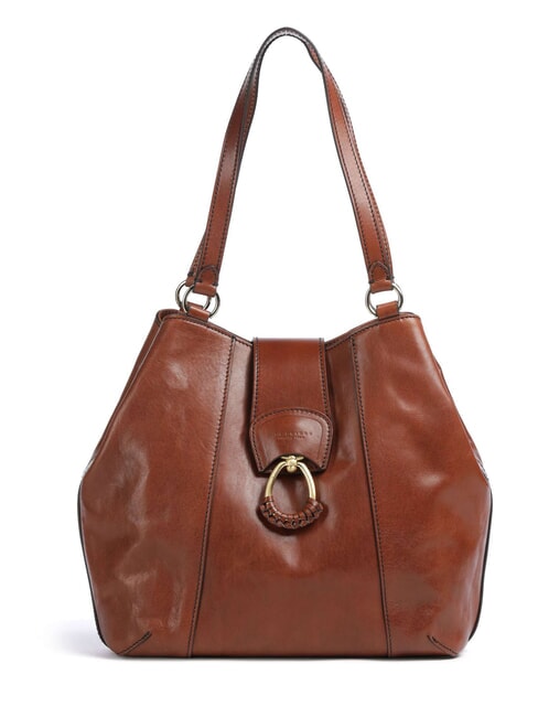 ERICA Comprador de cuero BROWN - Bolsos Mujer