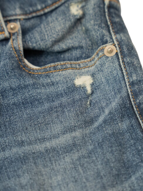 TH KIDS Pantalones vaqueros para ni&ntilde;os azul rayado - pantalones para ni&ntilde;os