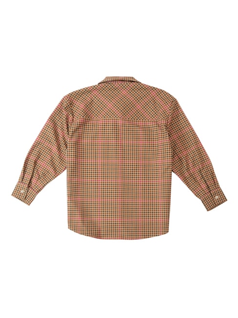 TH KIDS Camisa de manga larga Cuadros de pastor/ Magenta - camisas para ni&ntilde;os