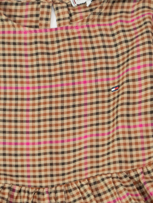 TH KIDS Vestido de ni&ntilde;a Cuadros de pastor/beige magenta - Vestidos de ni&ntilde;as