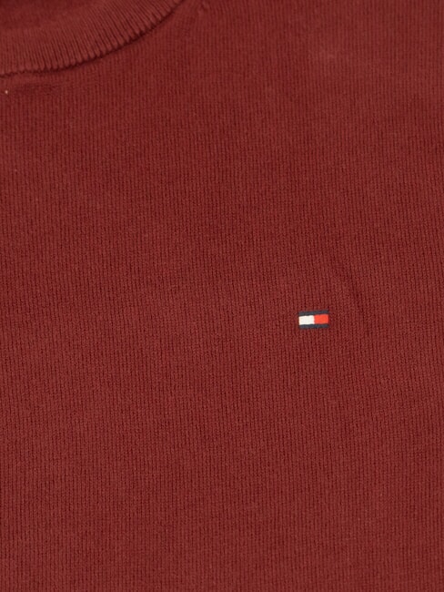 PIMA Jersey de mezcla de cachemir con cuello redondo rojo intenso - Su&eacute;teres de los hombres