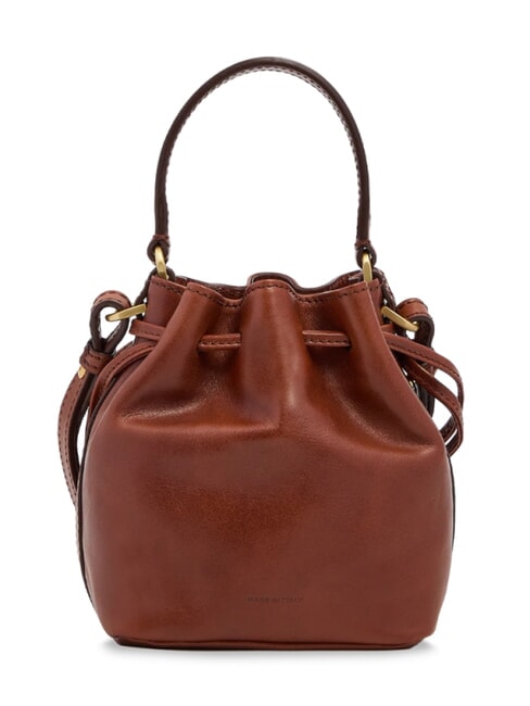 STORY  Bolso cubo de cuero BROWN - Bolsos Mujer