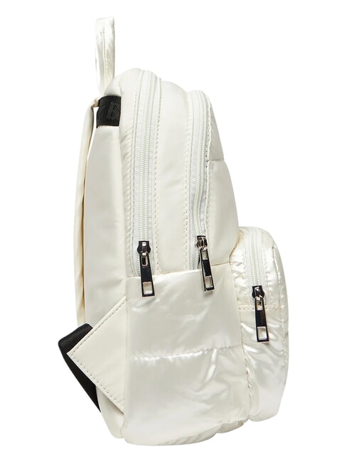 PADDED NYLON Mochila con logotipo de diamantes de imitaci&oacute;n blanco - Bolsos Mujer