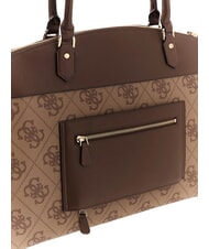 GUESS BERTA Bolso logotipo de caf&eacute; con leche / marr&oacute;n - Bolsos Mujer - 4