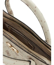 GUESS EMELIE LOGO2 Bolso de mano con correa para el hombro. logotipo de vainilla - Bolsos Mujer - 4