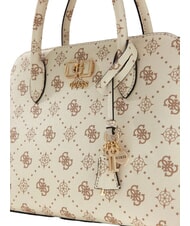 GUESS EMELIE LOGO2 Bolso de mano con correa para el hombro. logotipo de vainilla - Bolsos Mujer - 5