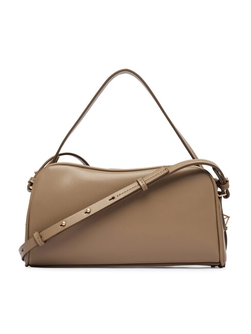 EMBOSSED LOGO BUSINE Bolso de mano con correa para el hombro. gris topo del desierto - Bolsos Mujer