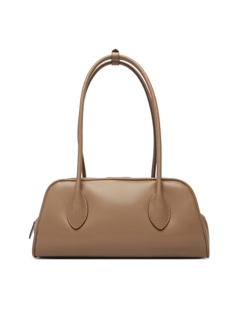 EMBOSSED LOGO BUSINE Bolso de hombro gris topo del desierto - Bolsos Mujer