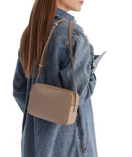 CALVIN KLEIN COATED EMBLEM Mini bolso de hombro topo desierto aop - Bolsos Mujer - 2