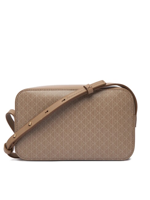 COATED EMBLEM Mini bolso de hombro topo desierto aop - Bolsos Mujer