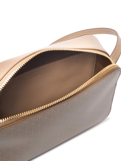 COATED EMBLEM Mini bolso de hombro topo desierto aop - Bolsos Mujer