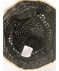 FURLA CAMPIONARIO - GIOVE  Sombrero de nailon negro+natural - Sombreros - 4