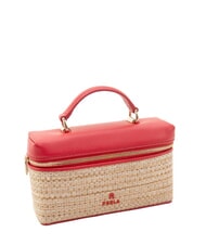 FURLA CAMPIONARIO - CAMELIA Minibolso con correa para el hombro natural + rojo veneciano - Bolsos Mujer - 2