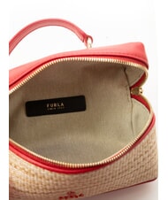 FURLA CAMPIONARIO - CAMELIA Minibolso con correa para el hombro natural + rojo veneciano - Bolsos Mujer - 5