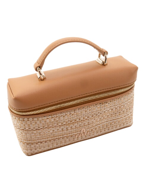 CAMPIONARIO - CAMELIA Minibolso con correa para el hombro natural+brandy - Bolsos Mujer