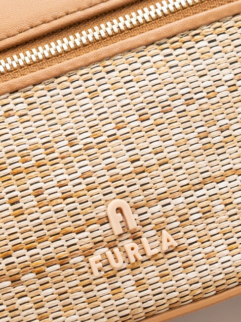 CAMPIONARIO - CAMELIA Minibolso con correa para el hombro natural+brandy - Bolsos Mujer