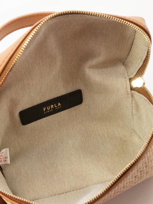 CAMPIONARIO - CAMELIA Minibolso con correa para el hombro natural+brandy - Bolsos Mujer