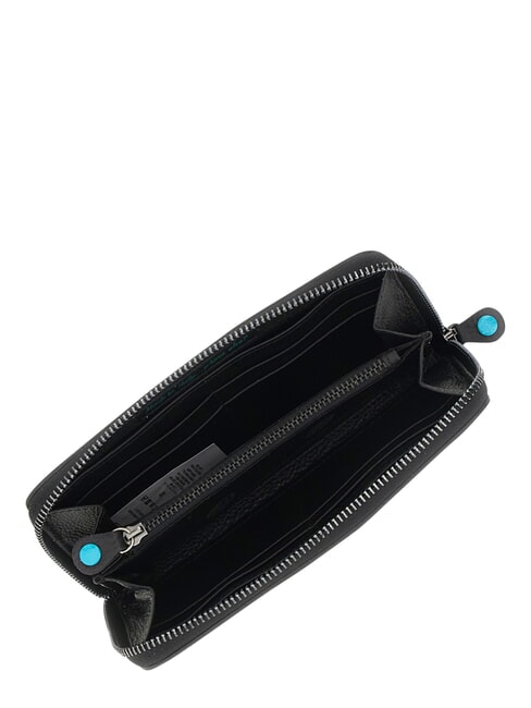 GMONEY17 Cartera grande de cuero con cremallera lago - Carteras Mujer