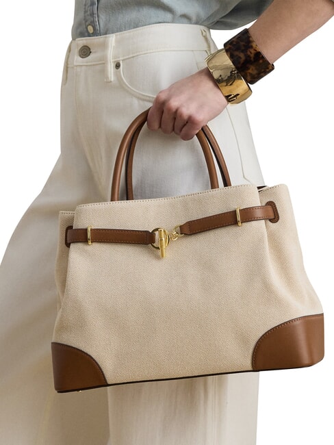 BLAIKE Bolso de mano con correa para el hombro. lienzo blanco/beige - Bolsos Mujer
