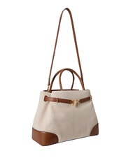 RALPH LAUREN BLAIKE Bolso de mano con correa para el hombro. lienzo blanco/beige - Bolsos Mujer - 4