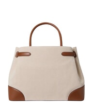 RALPH LAUREN BLAIKE Bolso de mano con correa para el hombro. lienzo blanco/beige - Bolsos Mujer - 5