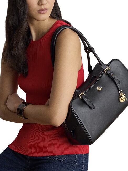 MARCY Bolso de hombro de piel negro2 - Bolsos Mujer