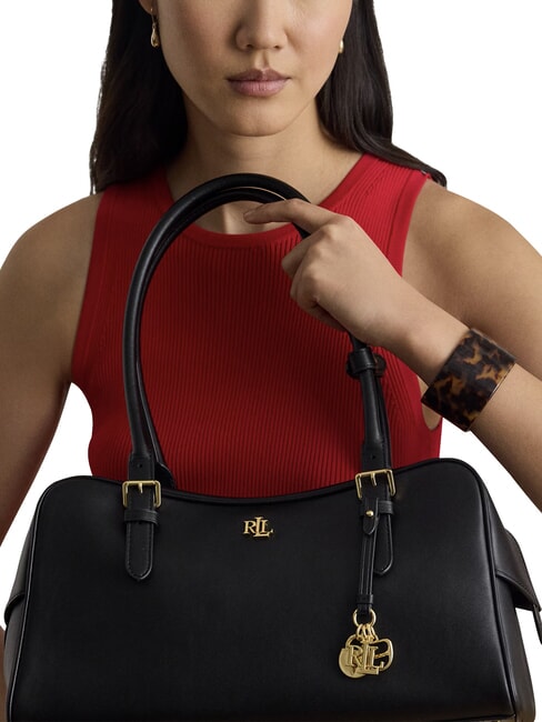 MARCY Bolso de hombro de piel negro2 - Bolsos Mujer