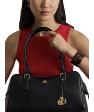 RALPH LAUREN MARCY Bolso de hombro de piel negro2 - Bolsos Mujer - 3