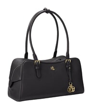 RALPH LAUREN MARCY Bolso de hombro de piel negro2 - Bolsos Mujer - 4