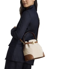 RALPH LAUREN BLAIKE Bolso de mano con correa para el hombro, tipo cubo. - Bolsos Mujer