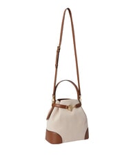 RALPH LAUREN BLAIKE Bolso de mano con correa para el hombro, tipo cubo. lienzo blanco/beige - Bolsos Mujer - 4
