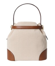 RALPH LAUREN BLAIKE Bolso de mano con correa para el hombro, tipo cubo. lienzo blanco/beige - Bolsos Mujer - 5