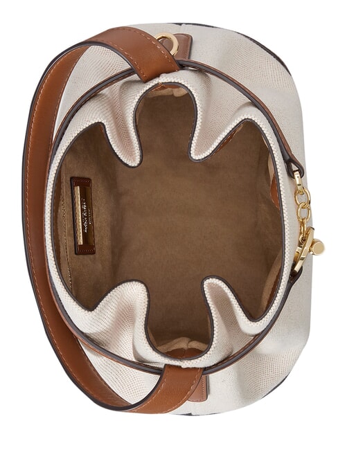 BLAIKE Bolso de mano con correa para el hombro, tipo cubo. lienzo blanco/beige - Bolsos Mujer